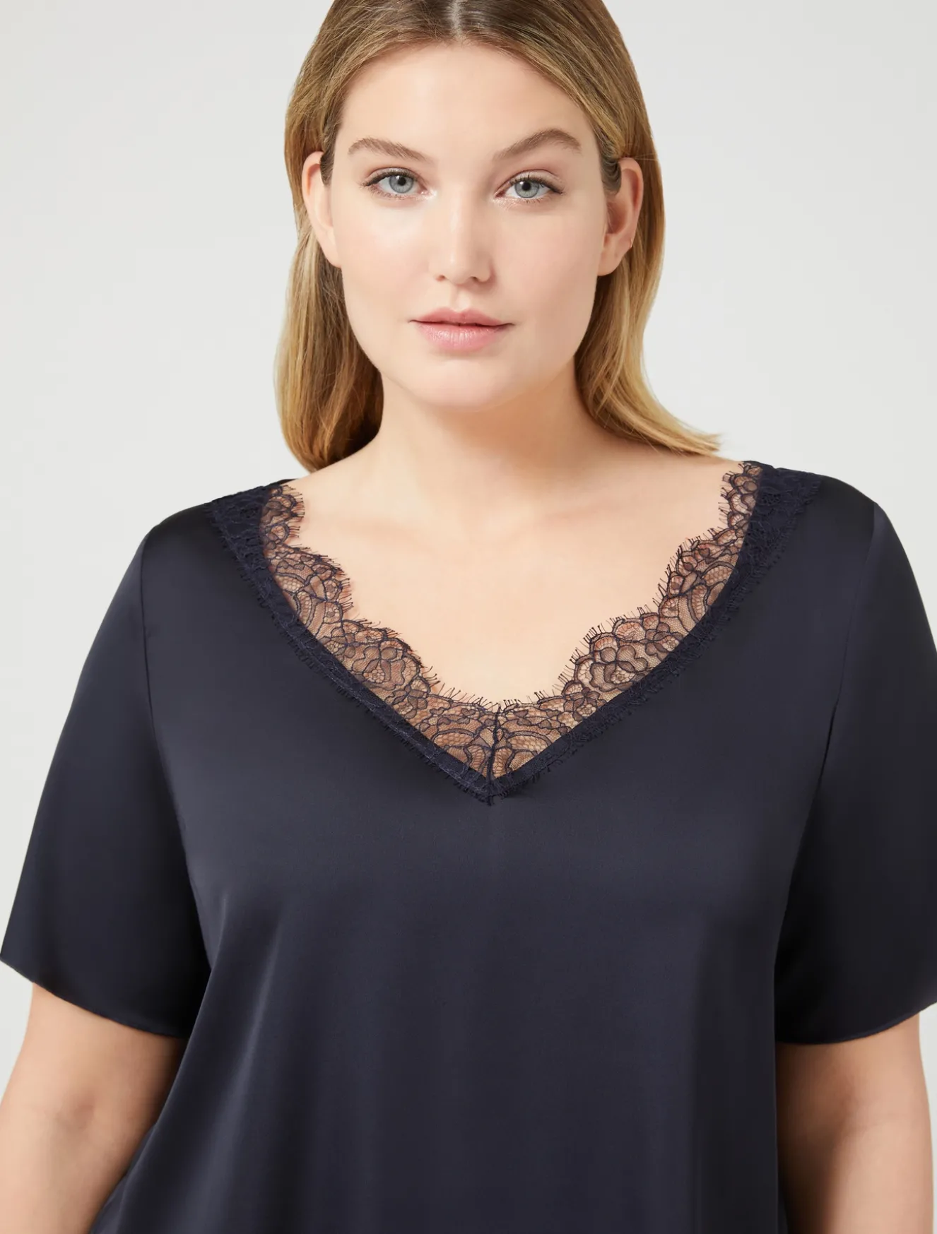 Best Sale Marina Rinaldi Blusa con dettagli in pizzo BLUMARINO