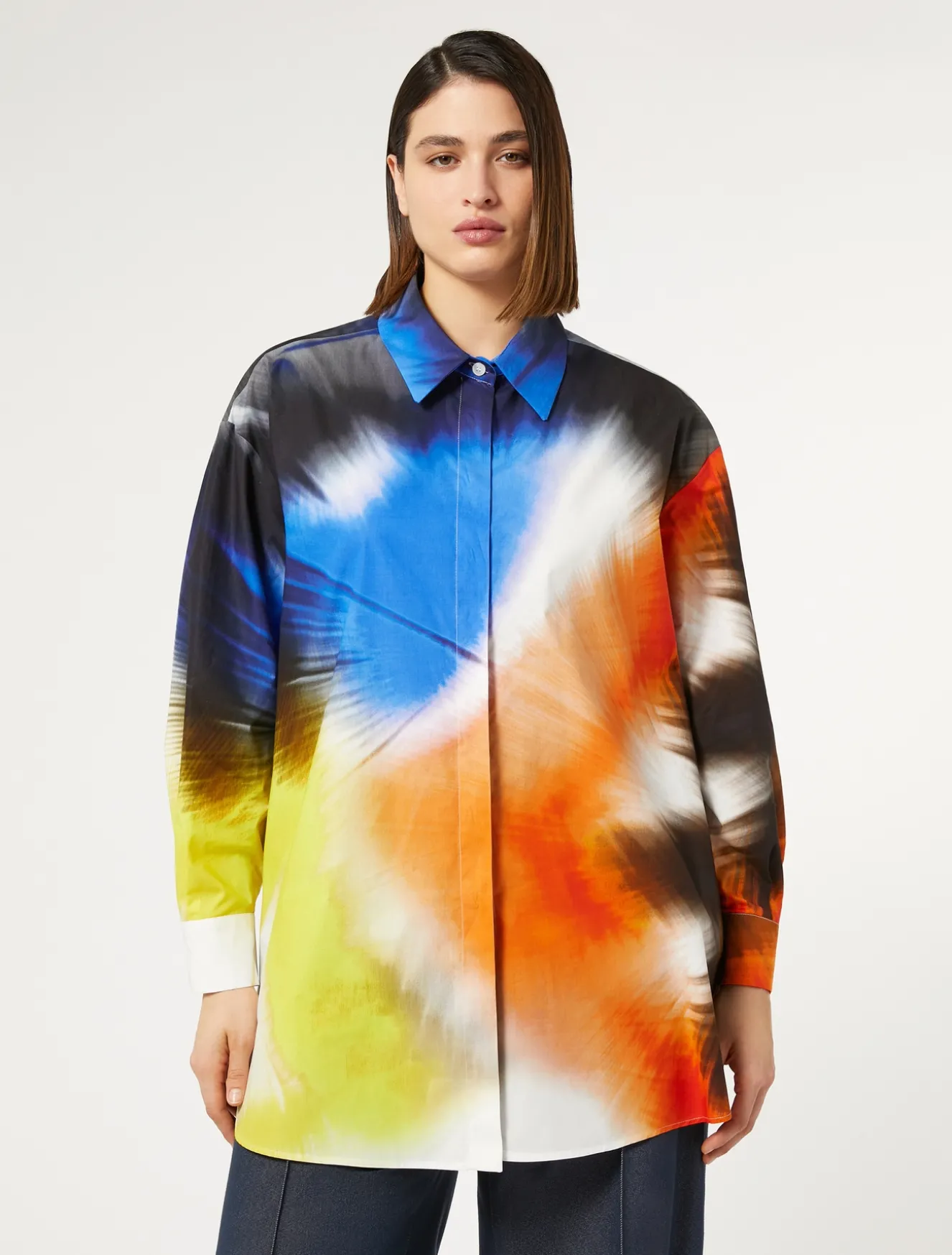 Flash Sale Marina Rinaldi Camicia in popeline stampato BIANCO