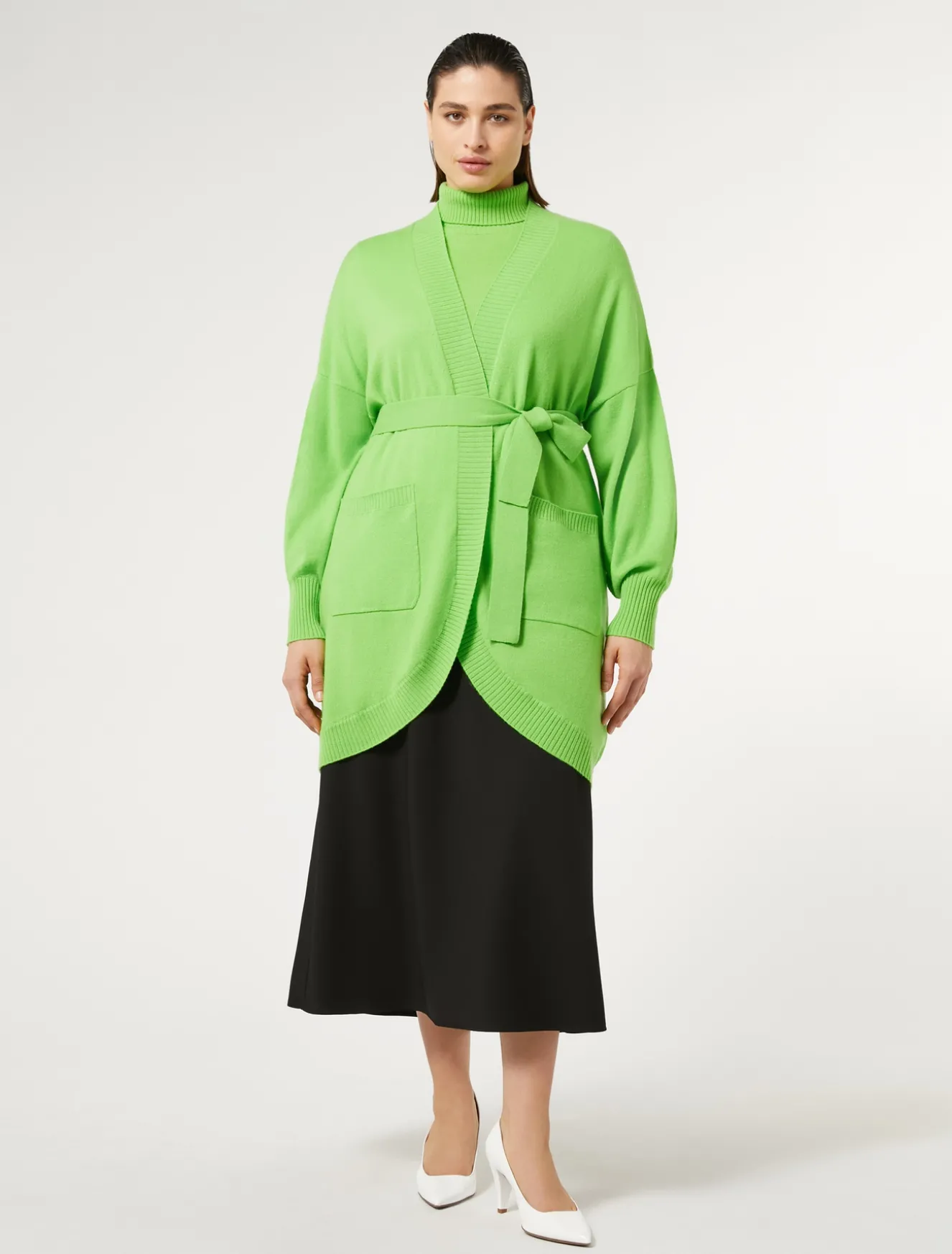 Hot Marina Rinaldi Cardigan in cachemire LIME