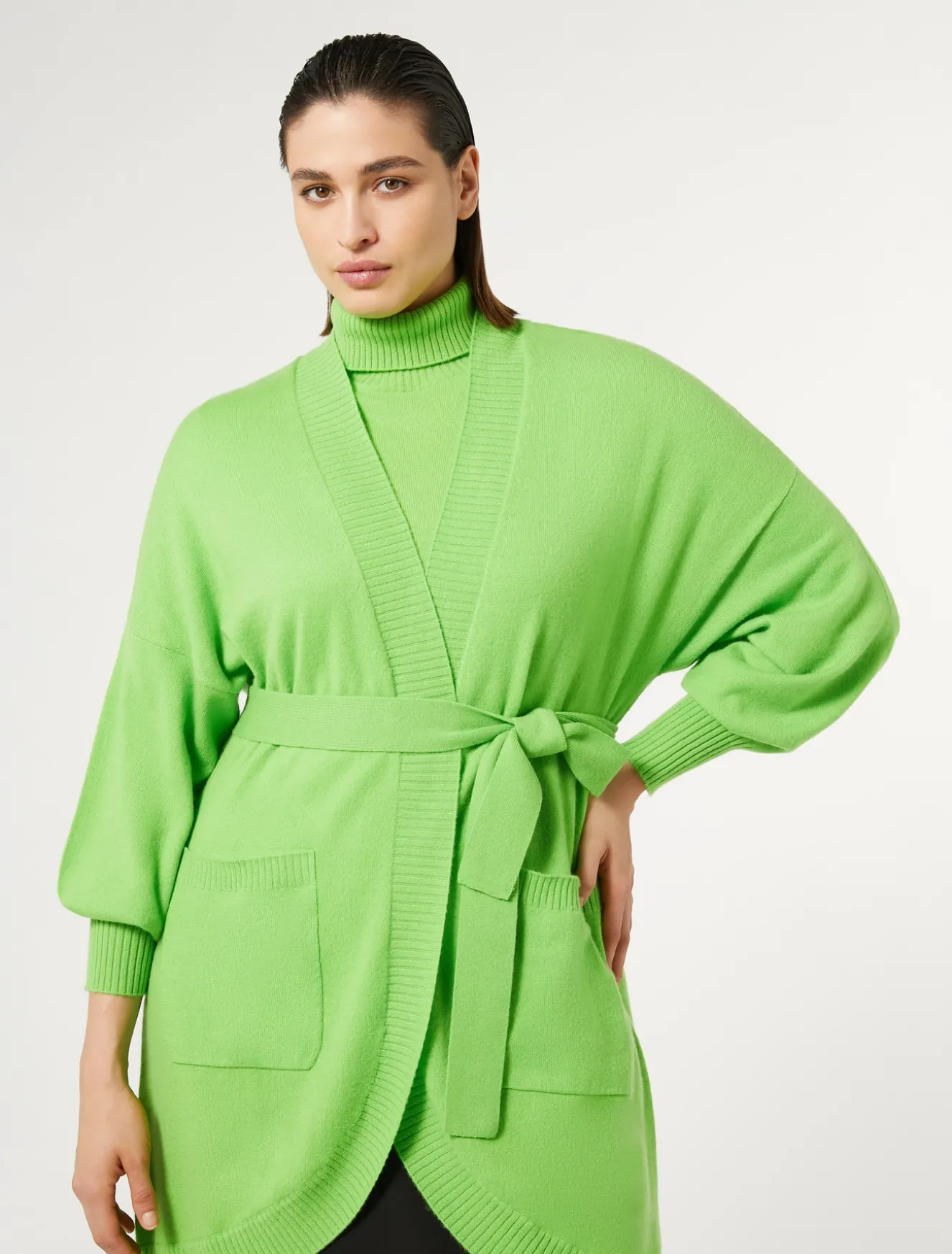 Hot Marina Rinaldi Cardigan in cachemire LIME