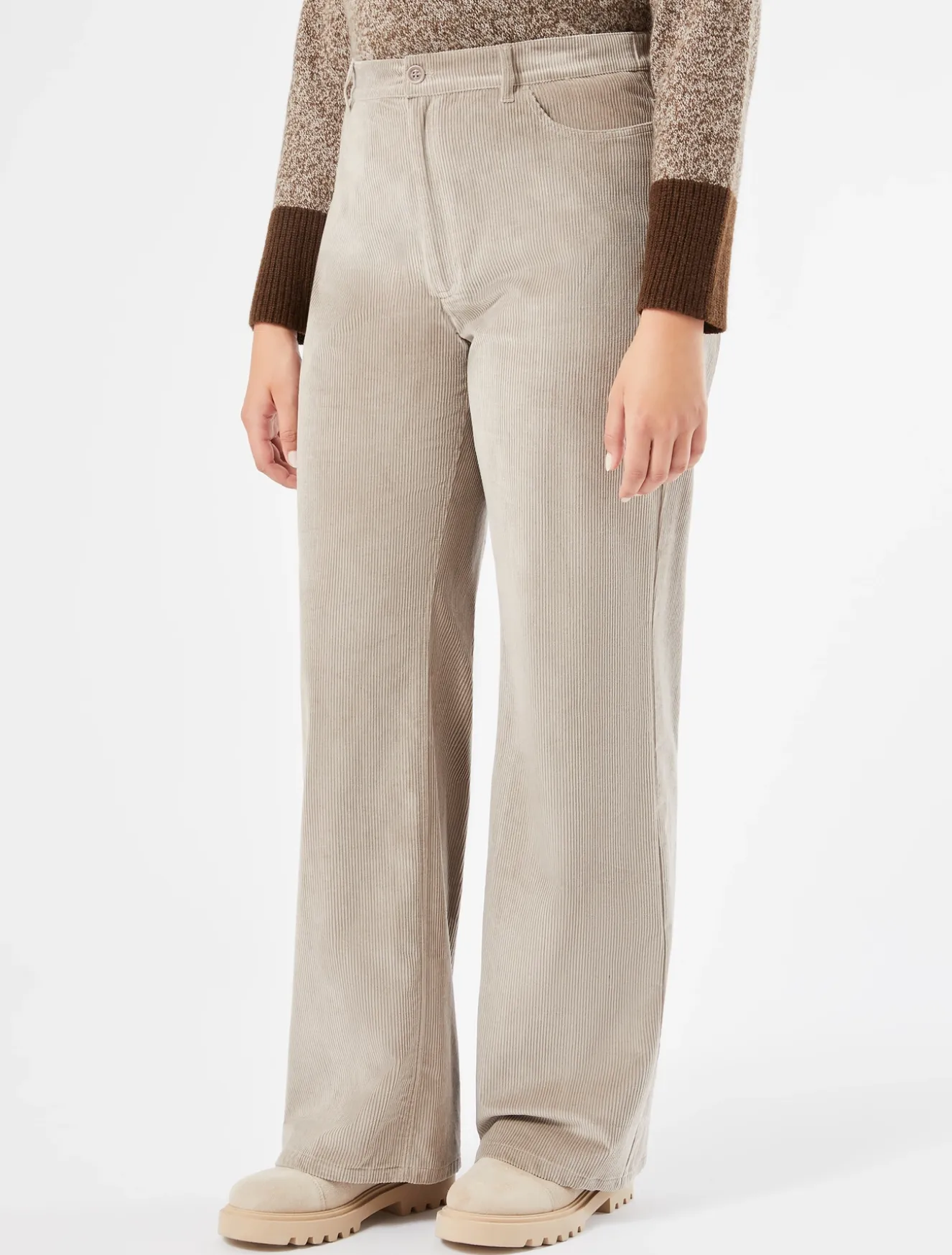 Discount Marina Rinaldi Pantaloni in velluto TORTORA
